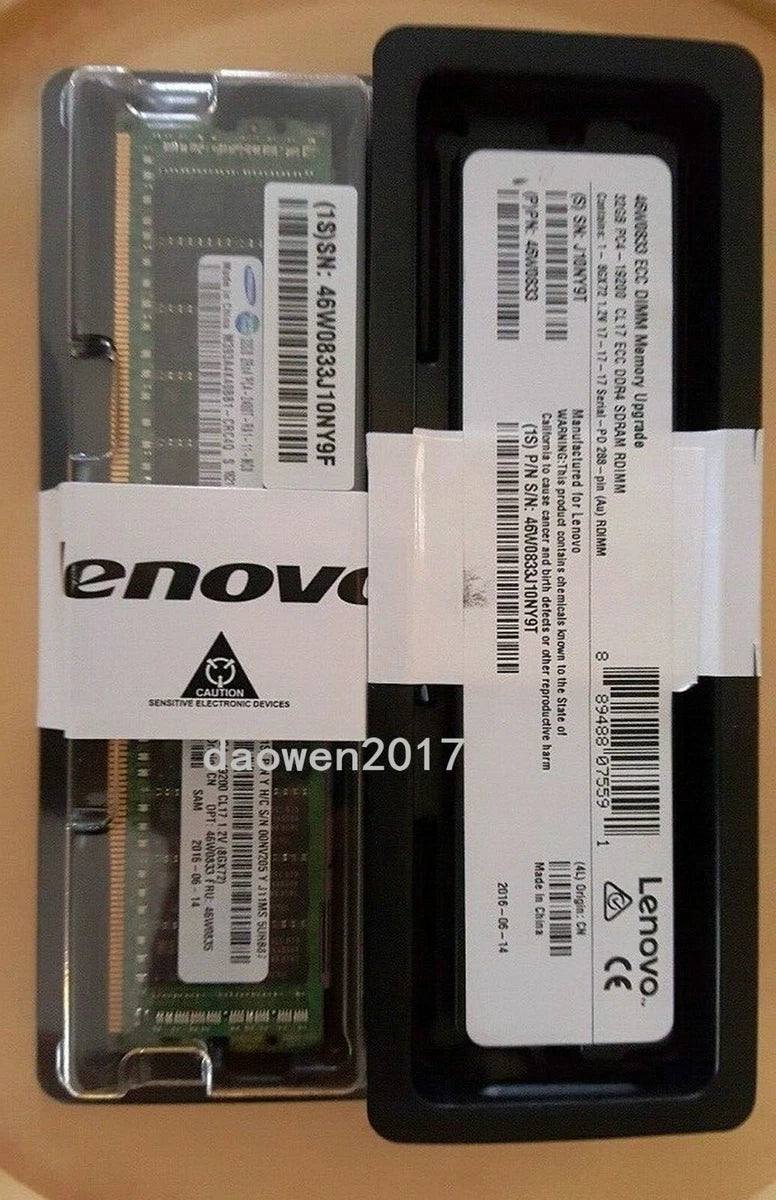 NEW LENOVO / IBM 46W0833 46W0835 4X70G88320 32GB 2RX4 DDR4 PC4-2400T ECC Memory|202763574218