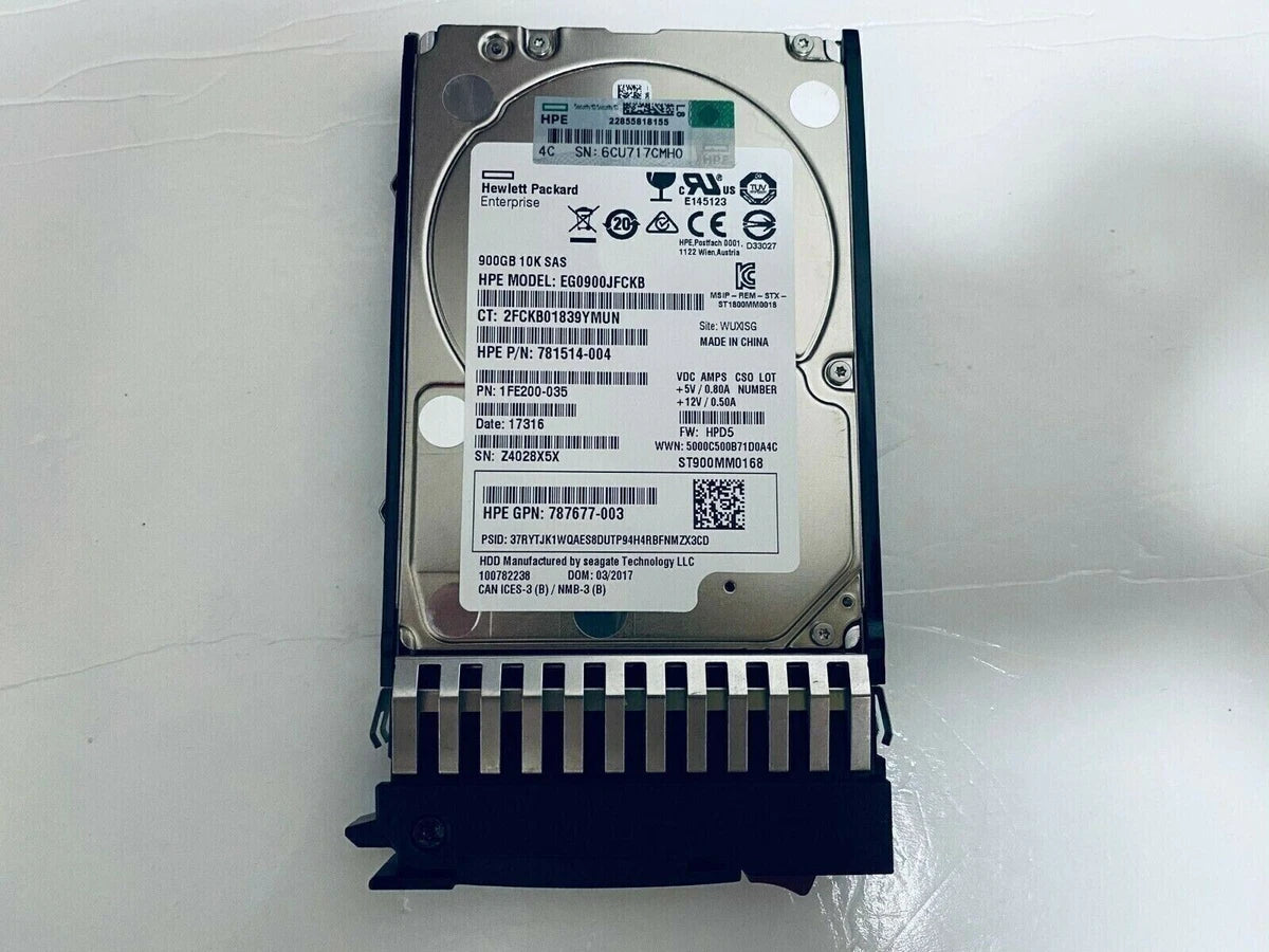 NEW HP 787647-001 MSA J9F47A 900GB SAS 10K 2.5in 12G SFF ENT HDD Hard Drive