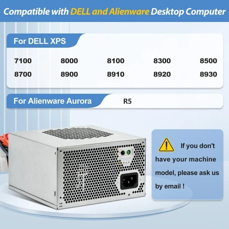 For DELL XPS 8300 8930 8500 8700 8900 R5 D460AM-03 HU460AM-01 Power Supply NEW