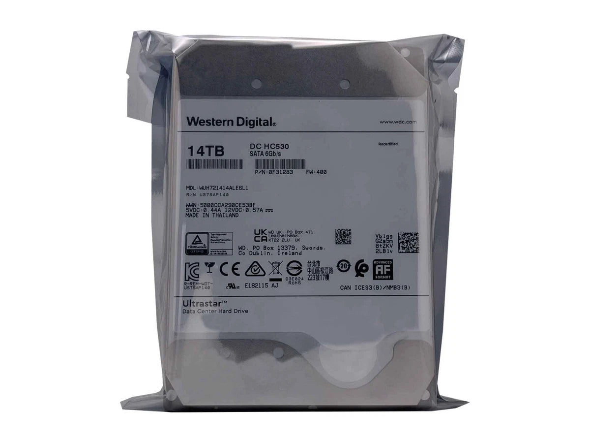 WD Ultrastar DC HC530 14TB SATA 6G 3.5" 7200RPM Enterprise HDD -WUH721414ALE6L1