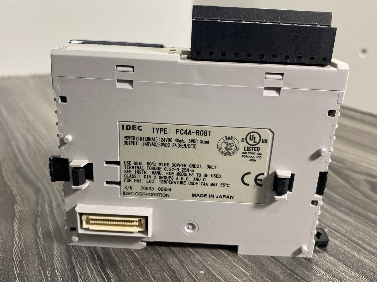 IDEC FC4A-R081 MicroSmart Digital I/O Module 8-Pt Output Relay- USA
