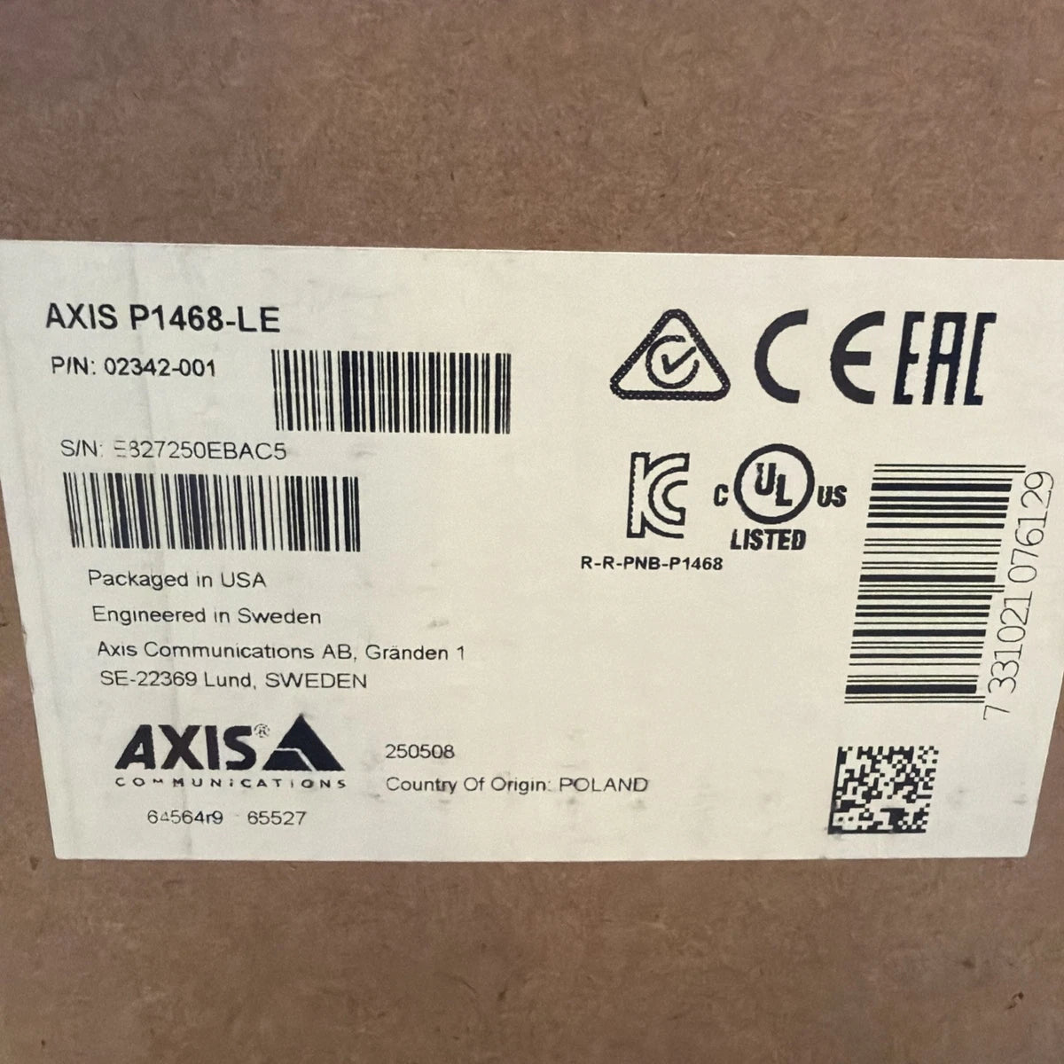 AXIS P1468-LE NETWORK BULLET 4k CAMERA