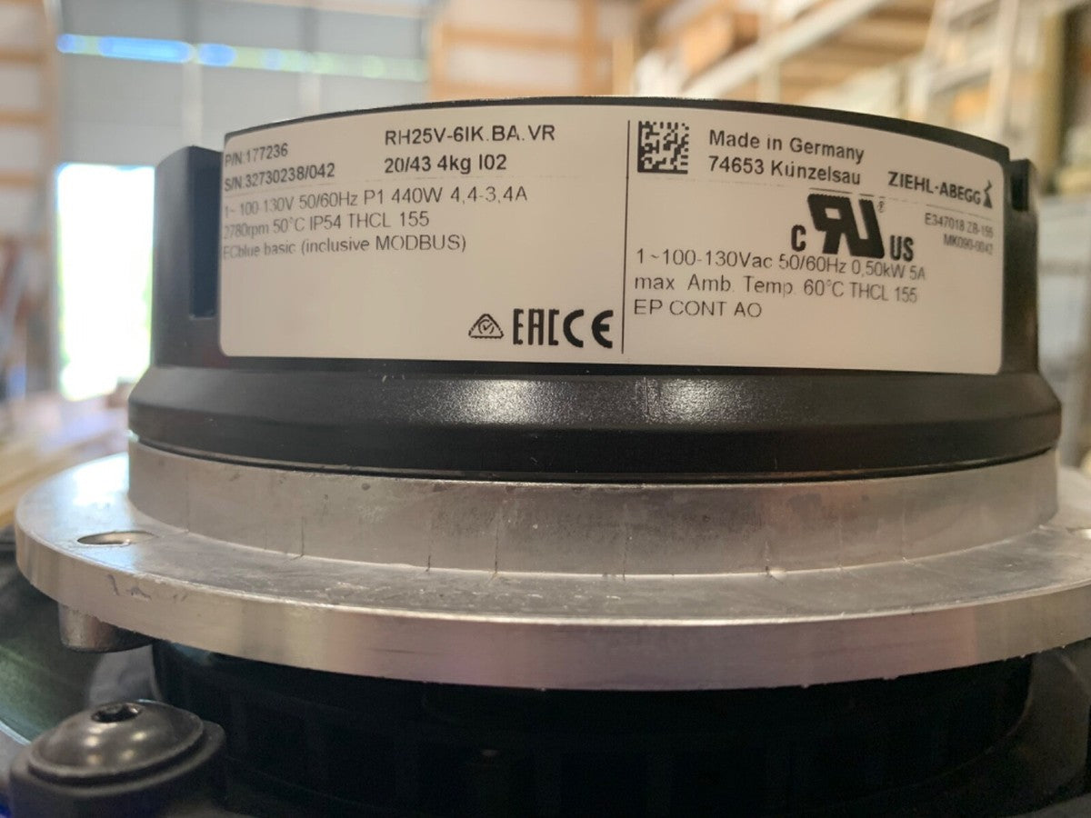 Ziehl-Abegg RH25-6IK.BA.VR ECBlue 120VAC Centrifugal Fan (2