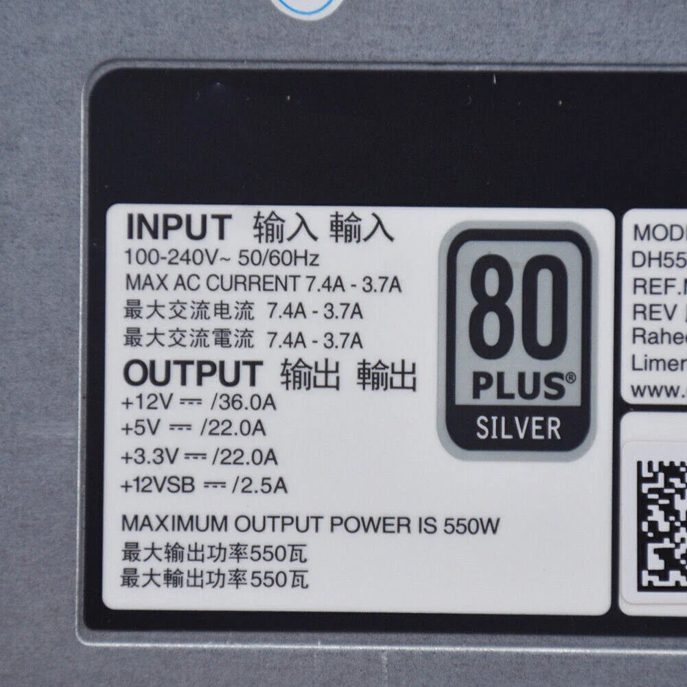 550W 096R8Y DH550E-S1 DPS-550PB F550E-S0 2G4WR Power Supply For DELL R520 T420