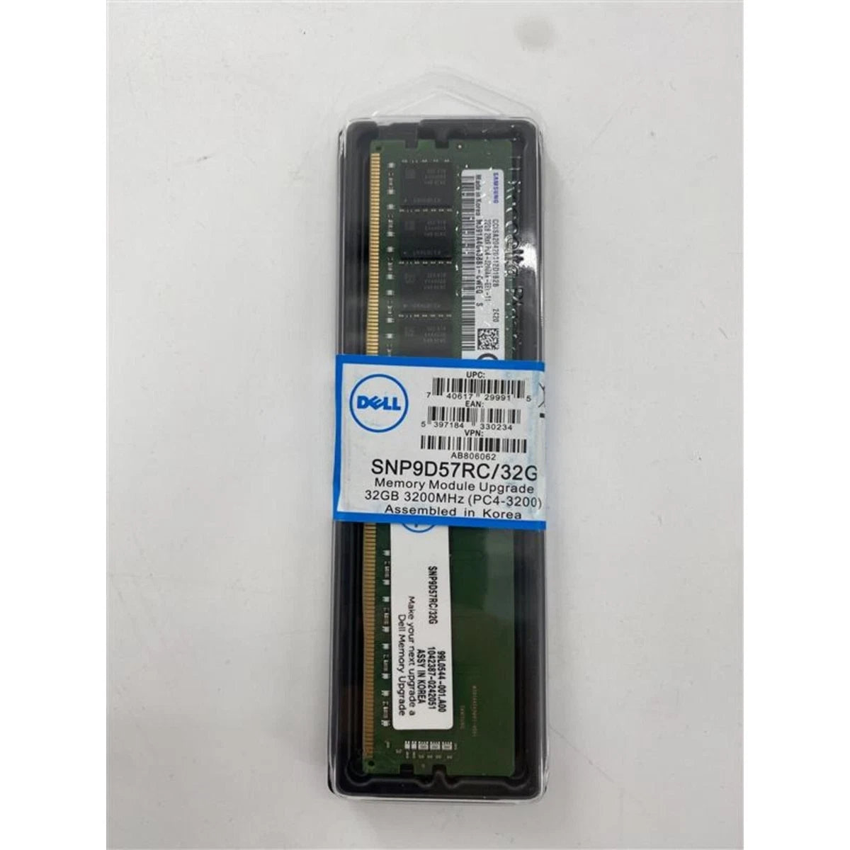 NEW Dell SNP9D57RC/32G AB806062 32GB 2RX8 DDR4 PC4-3200 UDIMM ECC RAM Memory