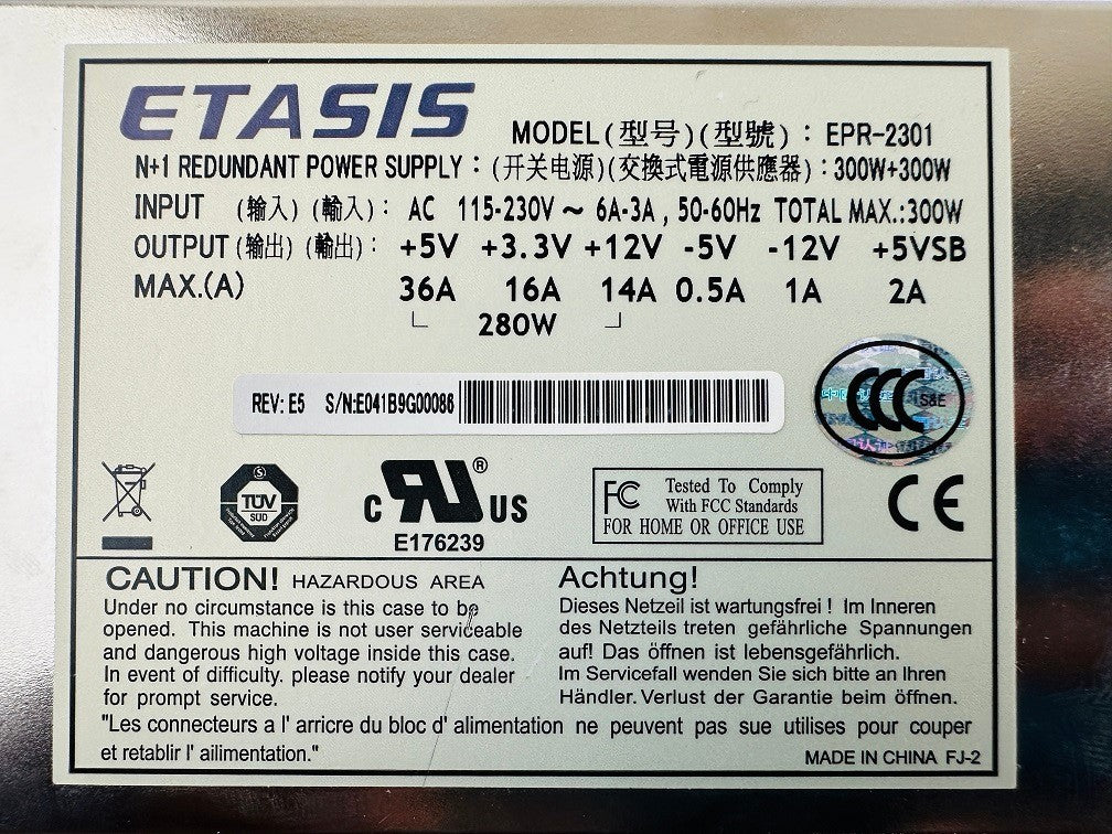 Etasis EPR-2301 N+1 Redundant Power Supply