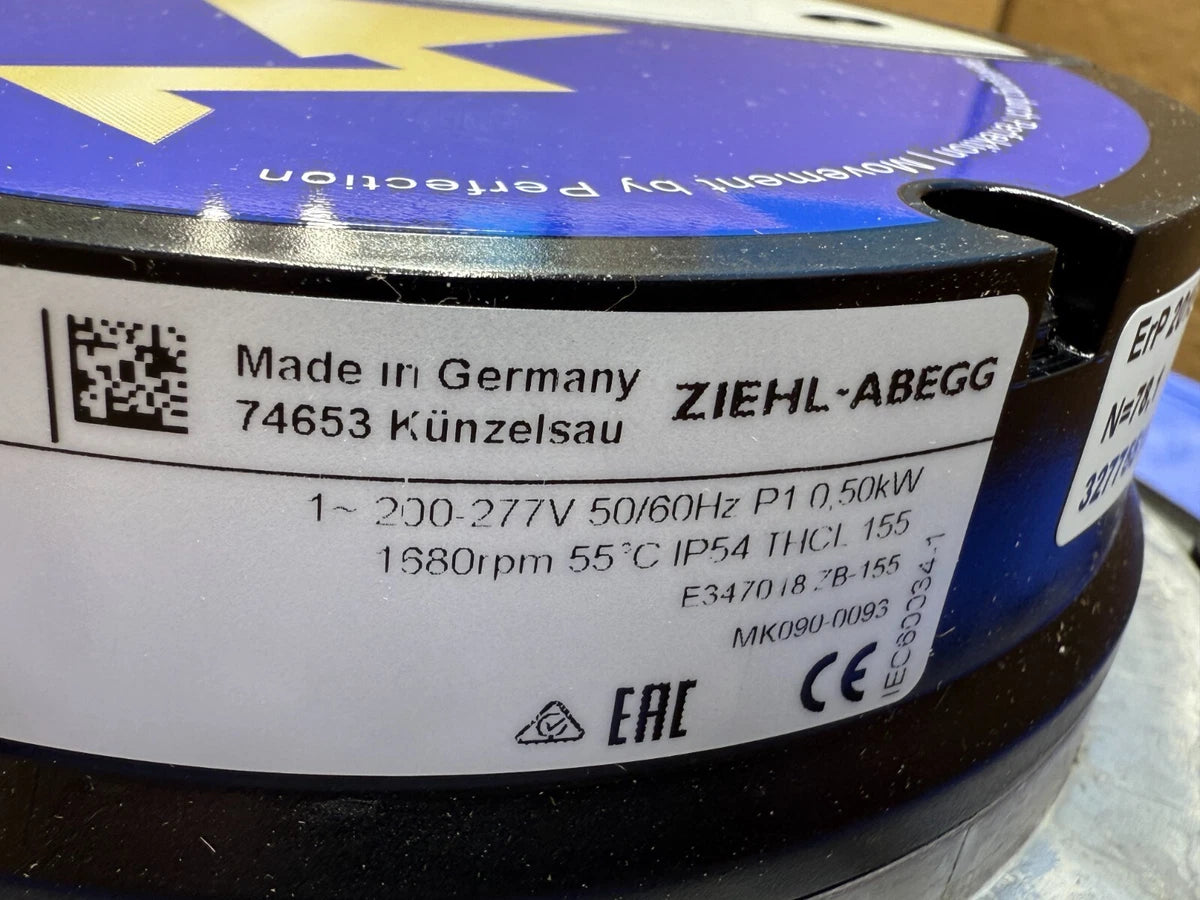 Ziehl-Abegg RH35V-6IK.BD.VR ECblue 277VAC 4A 50/60Hz Centrifugal Fan