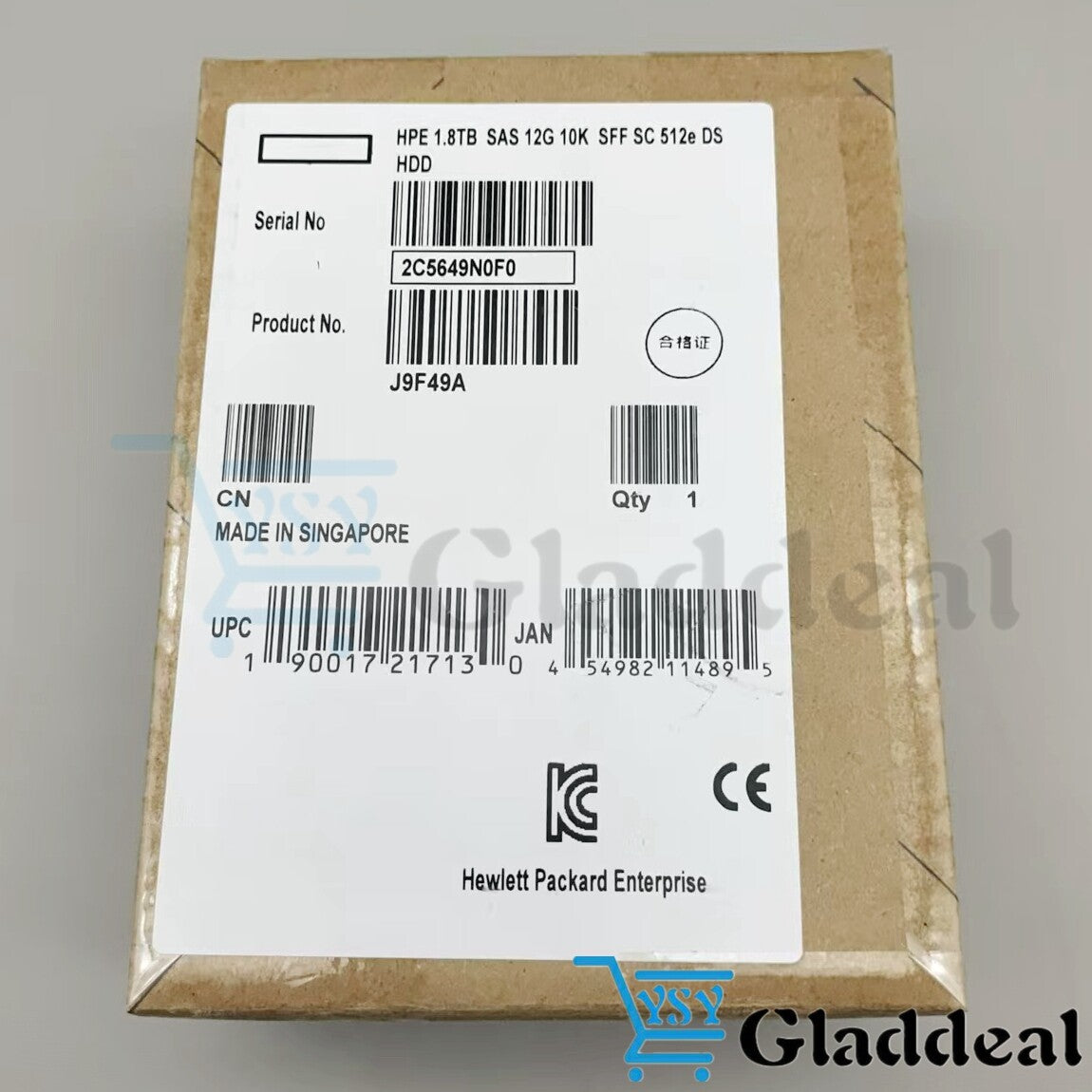 New J9F49A 787649-001 HPE MSA 1.8TB 2.5" SAS 10K 12G SFF BC HDD Hard Drive