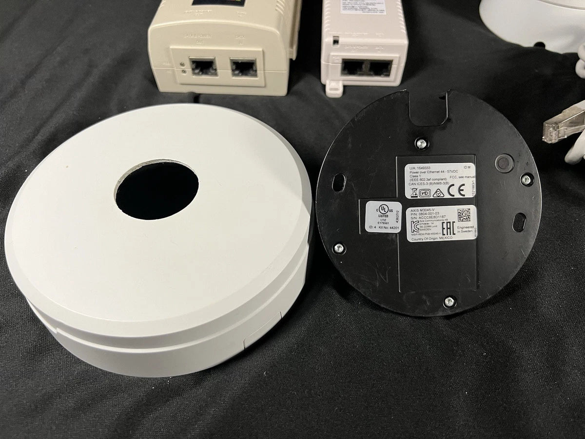 Axis Communications Network Security Lot- 6 Cameras & 2 POE Midspan +Extra Parts