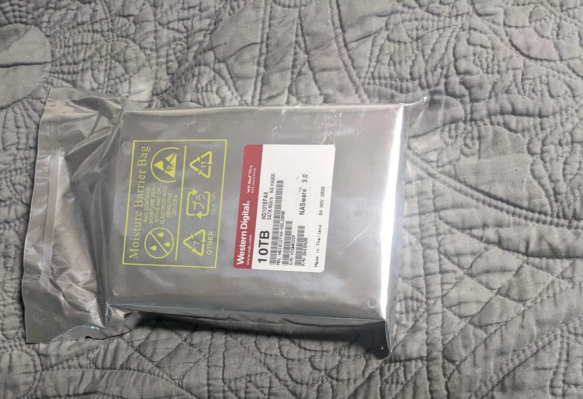 Western Digital 10TB HDD Red NAS Hard Drive 5400RPM 256MB Cache 3.5" WD101EFAX