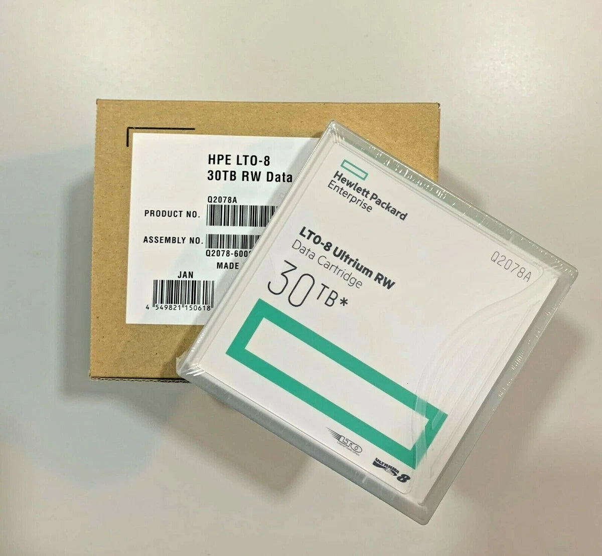 HP LTO-8 Tape Cartridge (5 Pack #Q2078A Ultrium 30TB- Storage Data - NEW
