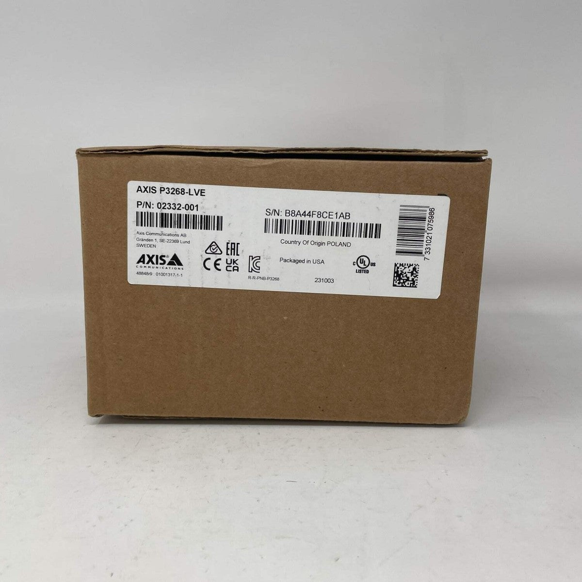 AXIS P3268-LVE 8.3 Megapixel Outdoor 4K Network Camera 02332-001