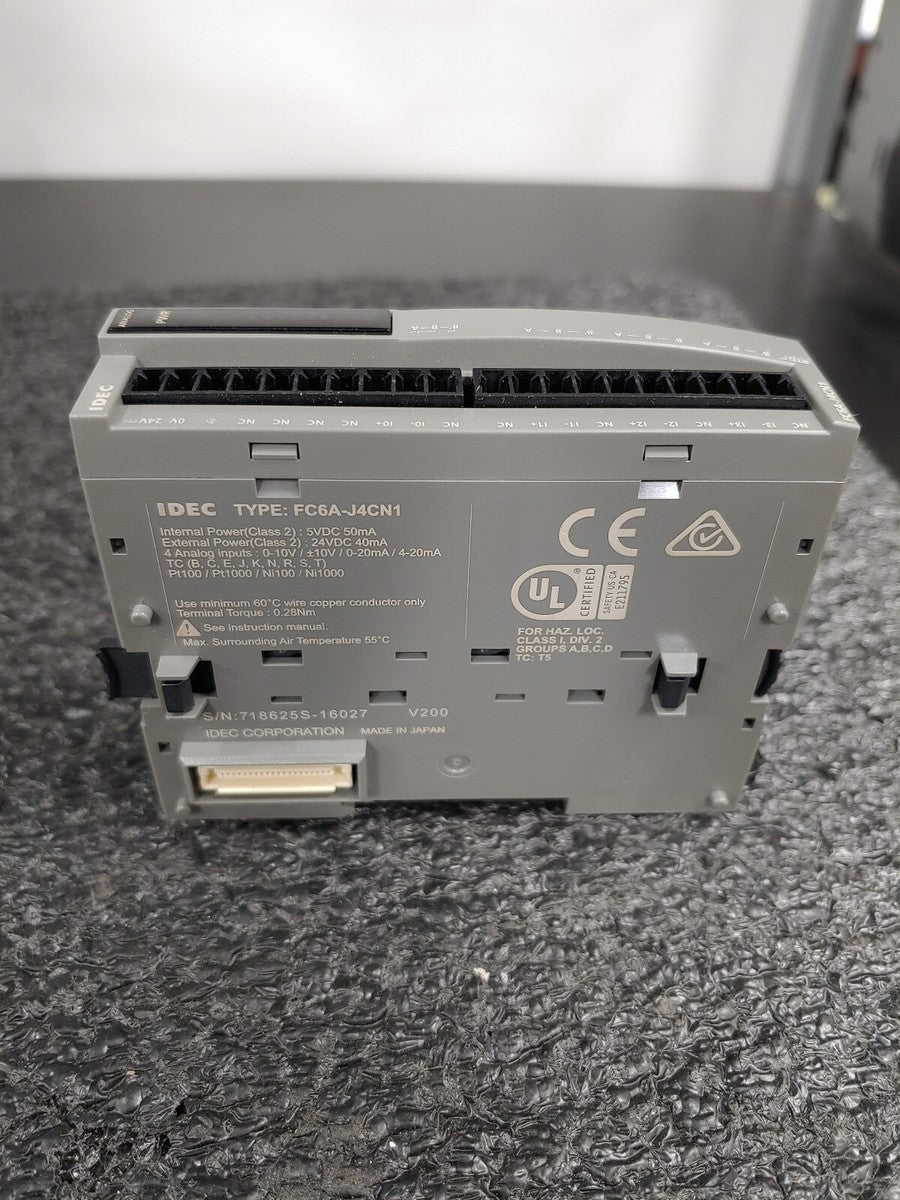 IDEC FC6A-J4CN1 FC6A MicroSmart PLC 4pt Universal Analog Input Module