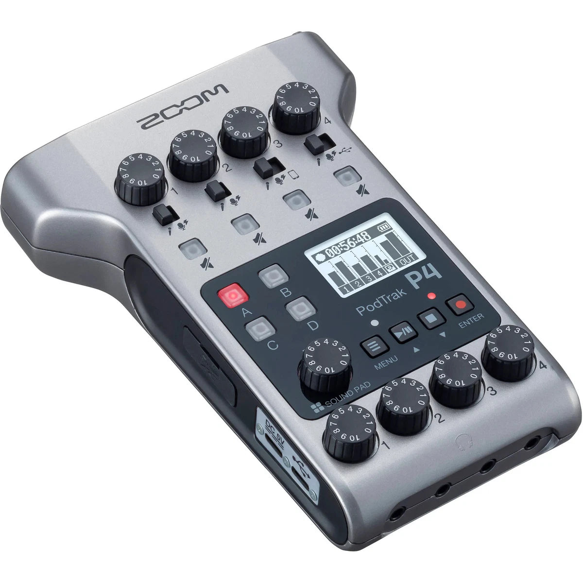 Zoom Podtrak P4 with Zoom ZDM-1 Podcast Mic Pack, StreamEye BOOMARM1