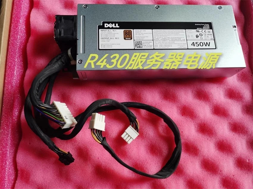 Dell R430 R440 450W D450E-S0 Cold Power Supply with Wiring P34M3