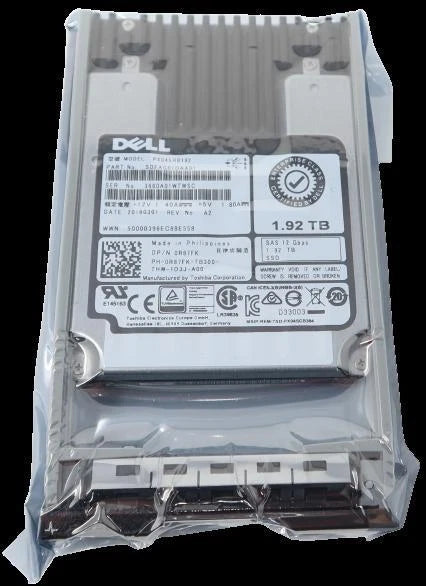 Toshiba PX04SRB192 Dell 1.92TB SAS SSD RI SAS 12GBPS 512N 2.5-inch Drive