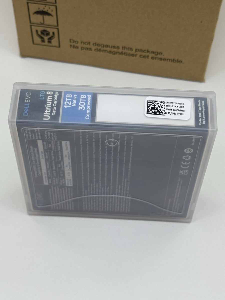 DELL EMC 0Y577J LTO ULTRIUM 8 DATA CARTRIDGE 12TB NATIVE 30TB COMPRESED Y577J
