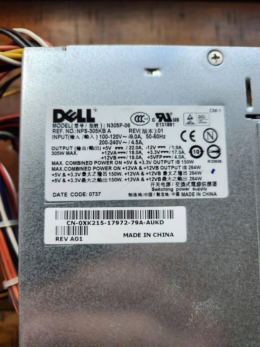 Dell Power Supply Model # N305P-06 - Ref. # NPS-305KB A - 24 Pin ATX