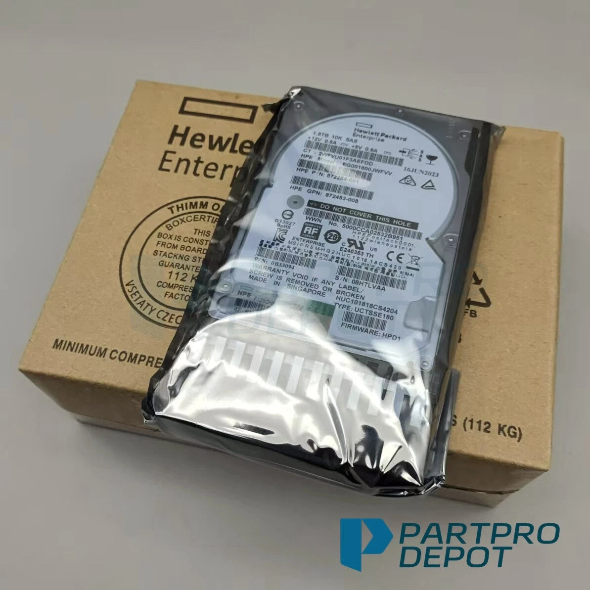 New HPE J9F49A 787649-001 MSA 1.8TB 2.5" SAS 10K 12G SFF BC HDD Hard Drive