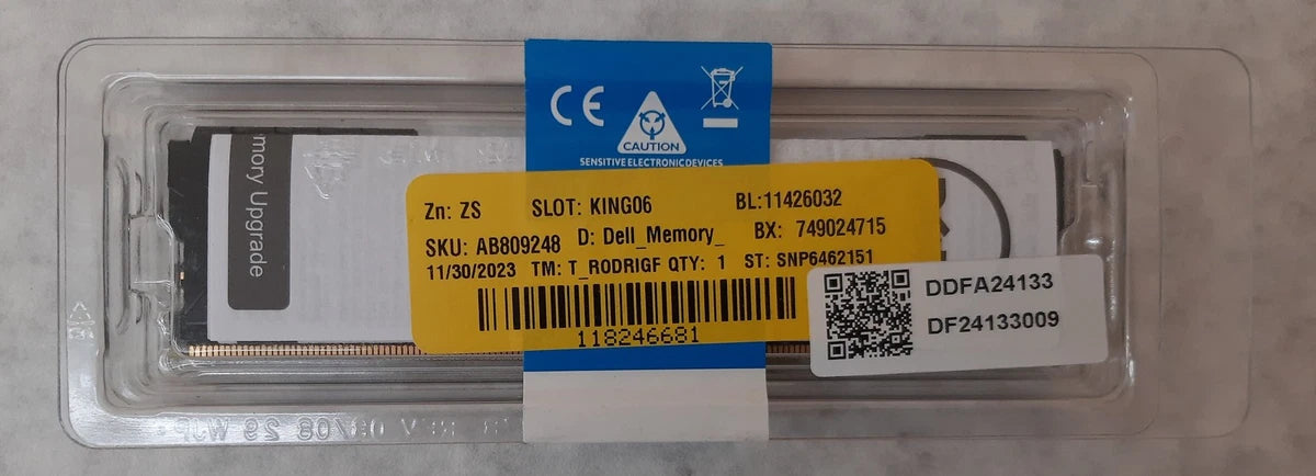 Dell Memory Module Upgrade 32GB DDR4 UDIMM P/N SNPF3V7JC/32G
