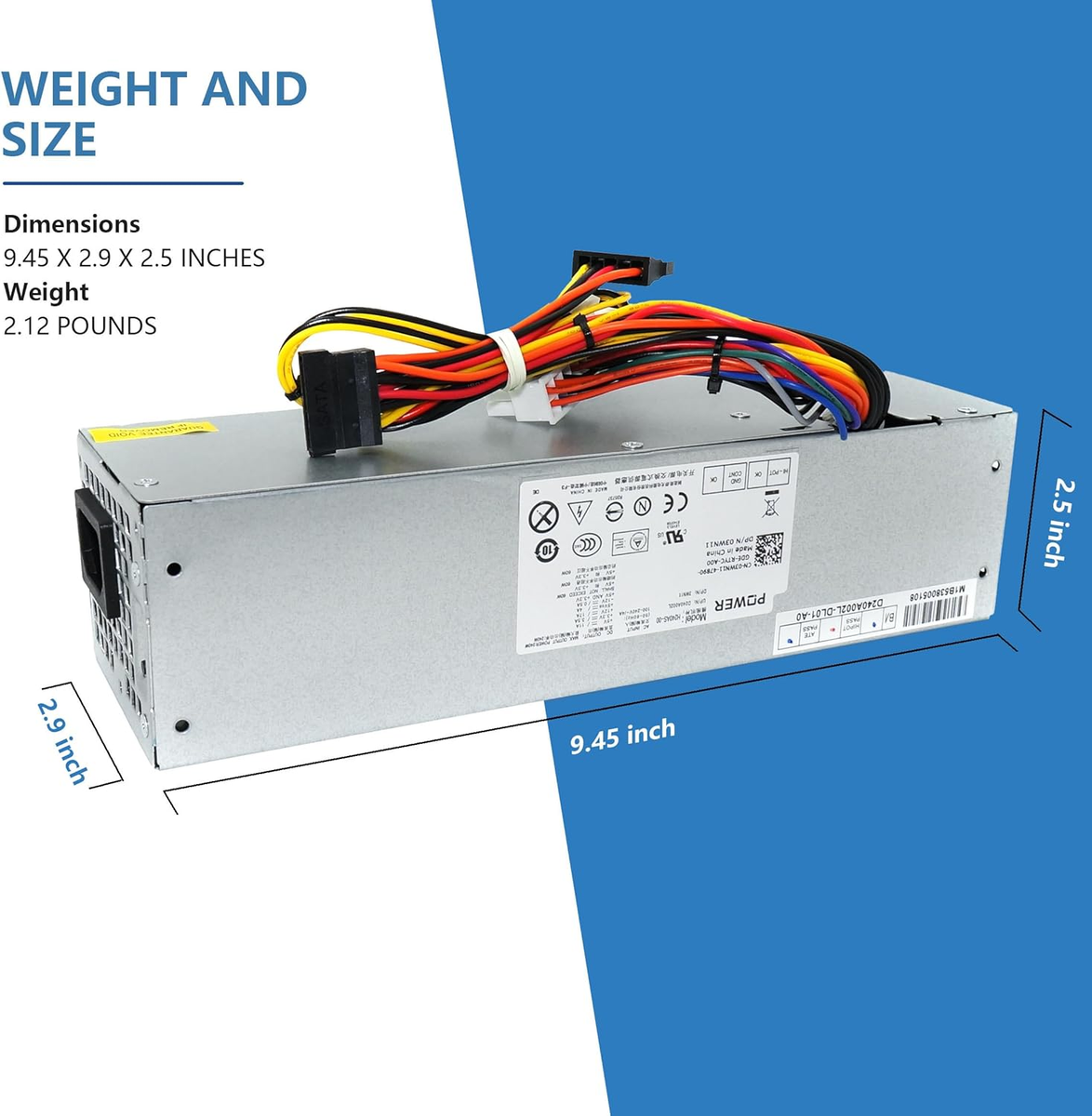 H240AS-01 H240AS-00 L240AS-00 2TXYM 3WN11 240W Optiplex 7010 SFF Power Supply fo