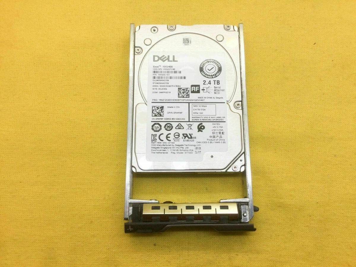 Dell 2.4TB SAS 10K 2.5 Inch 12Gbps Hard Drive for Gen 12 & 13 PowerEdge Servers