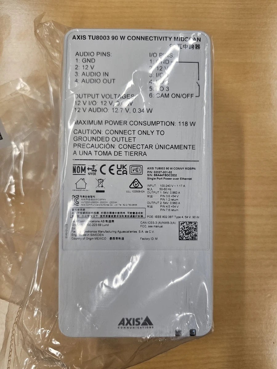 AXIS TU8003 90 W Connectivity Midspan | Un