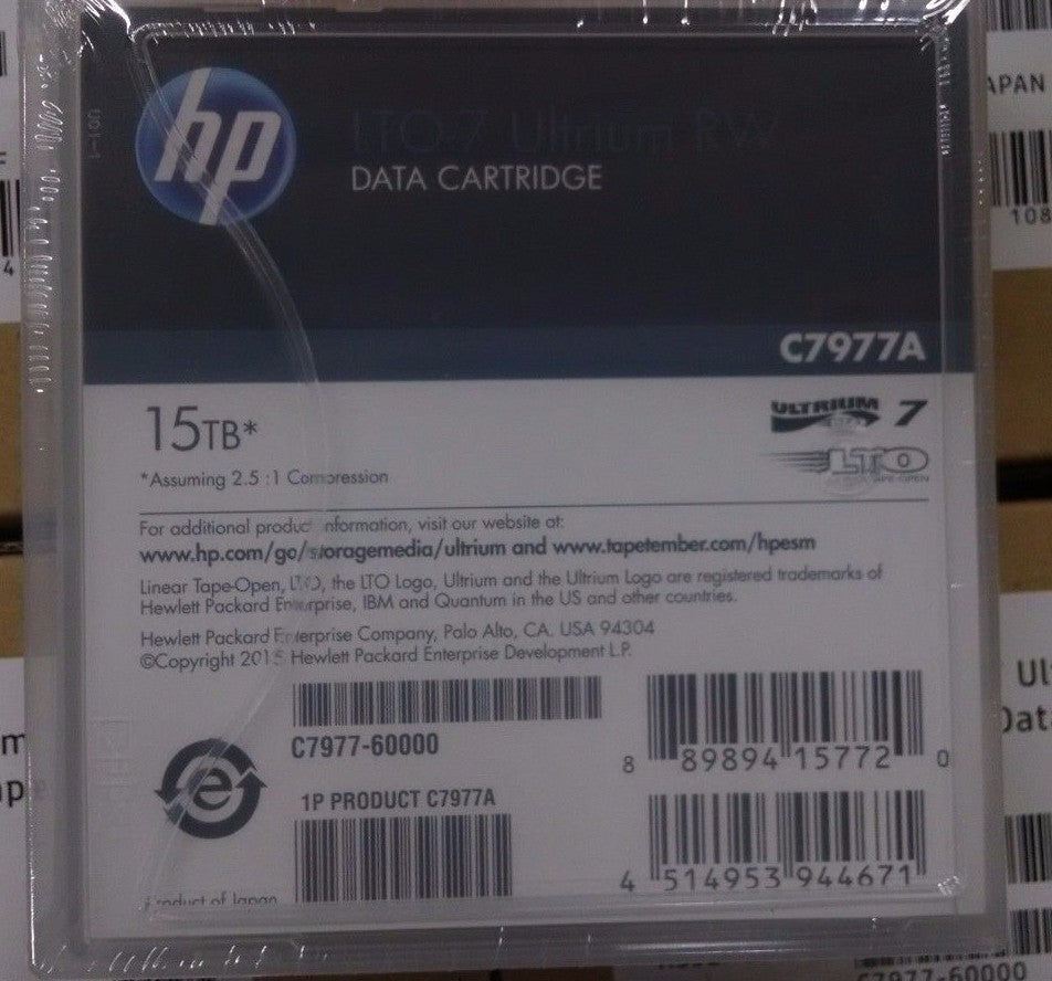 BRAND NEW (10 PACK HP C7977A BACKUP TAPE CARTRIDGES LTO ULTRIUM 7 ORIGINAL SEAL