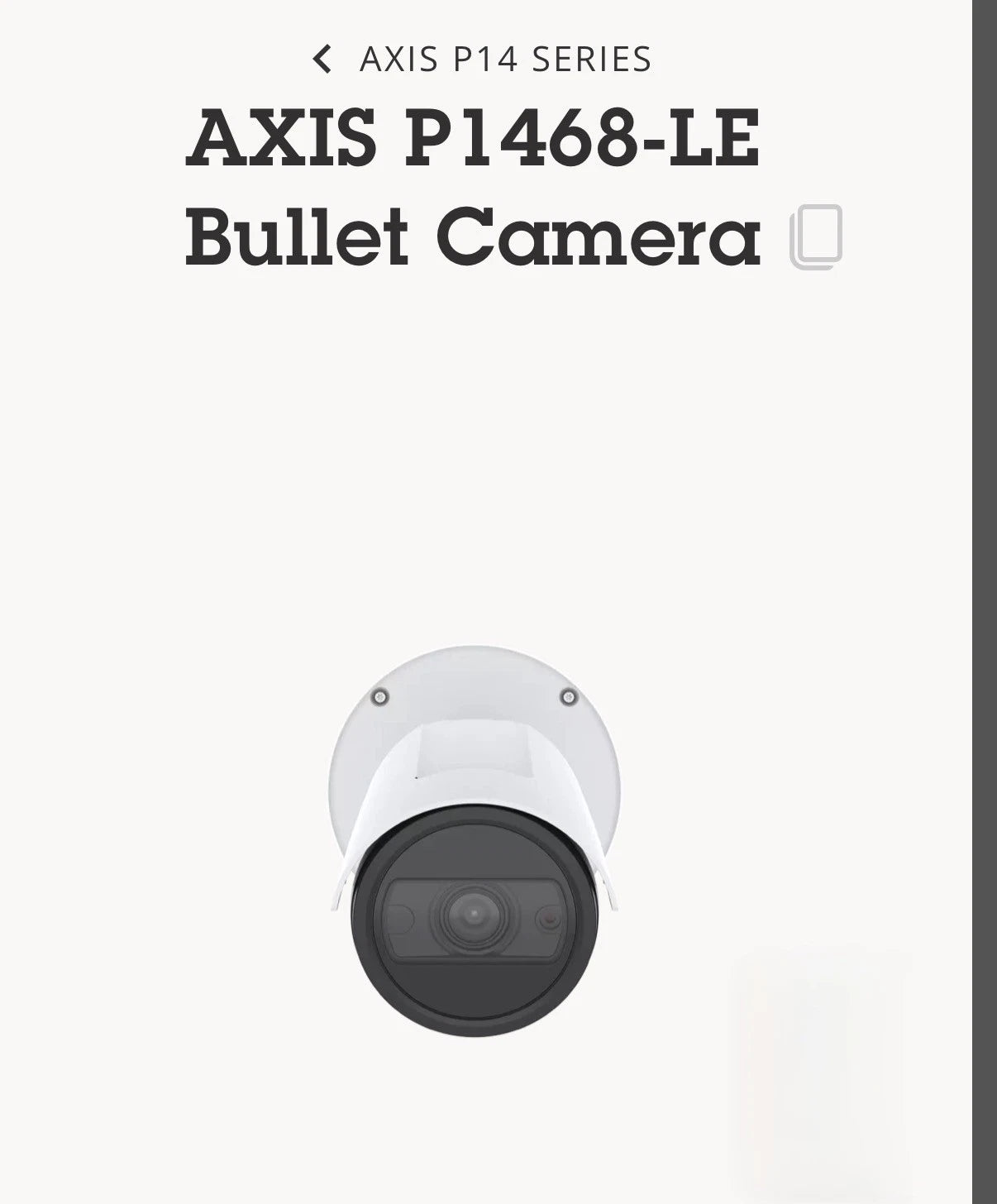 AXIS P1468-LE NETWORK BULLET 4k CAMERA