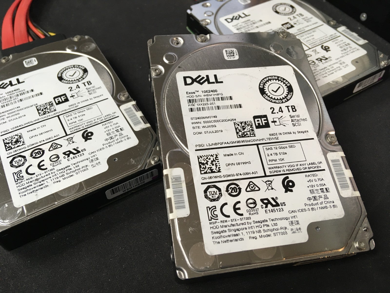 *LOT OF 19* DELL 2.4TB 10K 12Gb/s 2.5" SAS ST2400MM0149 DP/N 08YWH3 *512 FORMAT