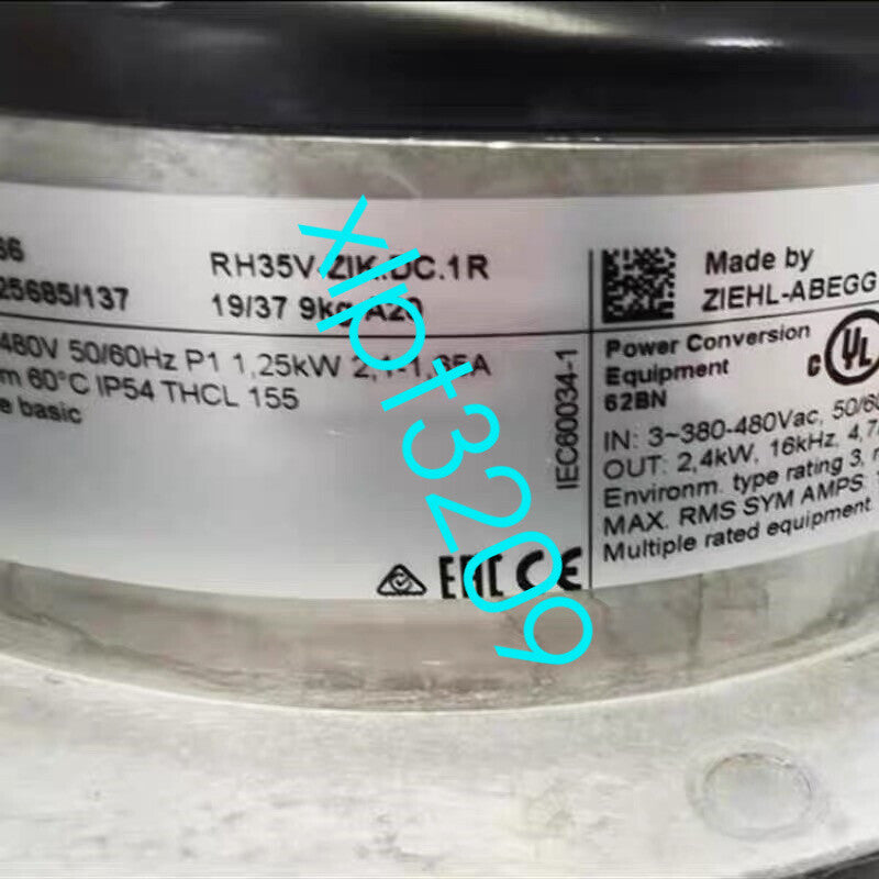 ZIEHL-ABEGG RH35V-ZIK.DC.1R Centrifugal Fan FedEx or DHL