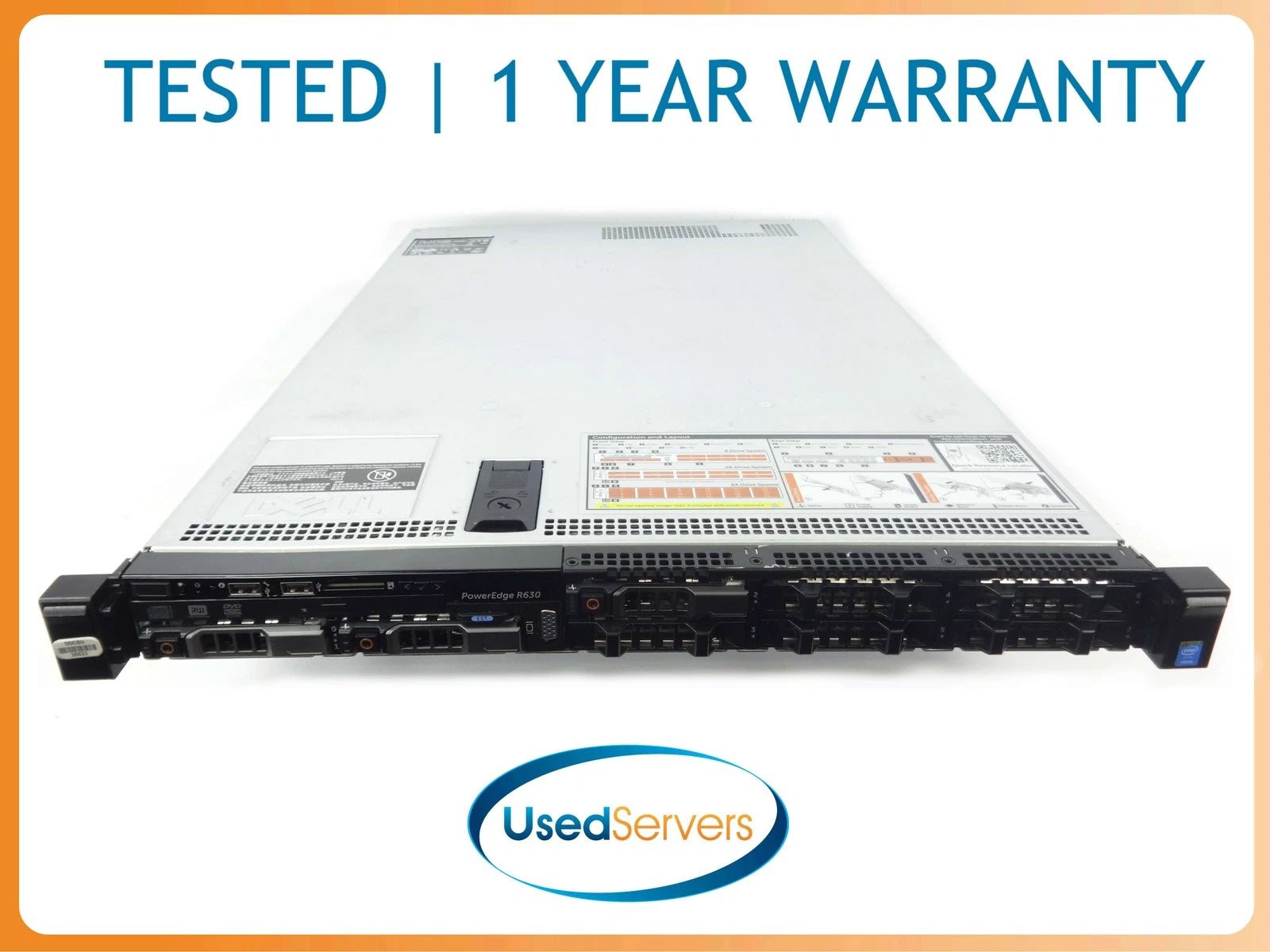 Dell R630 8SFF 128GB 2xE5-2680v3 2.5GHZ=24Cores 3x1.2TB 10K H730