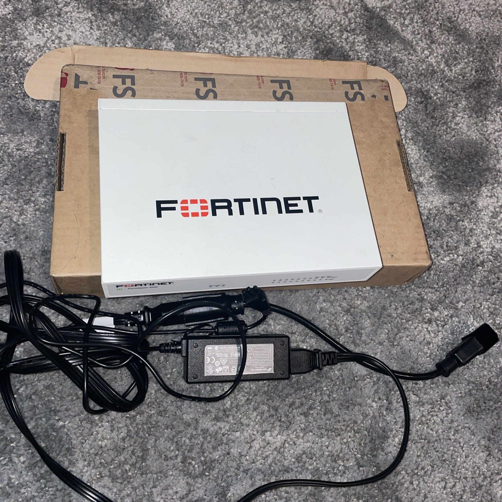 Fortinet Fortigate FG-60E Network Security Firewall with Adapter 60E
