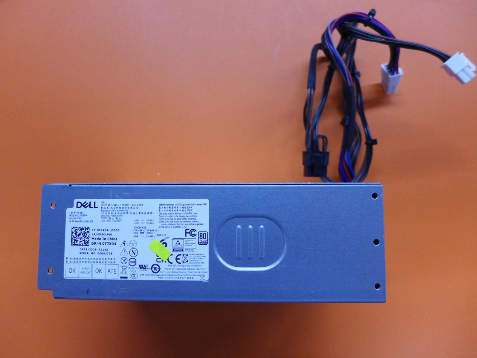 Genuine Dell Inspiron 3910 300W Power Supply L300EBS-00 T7X04