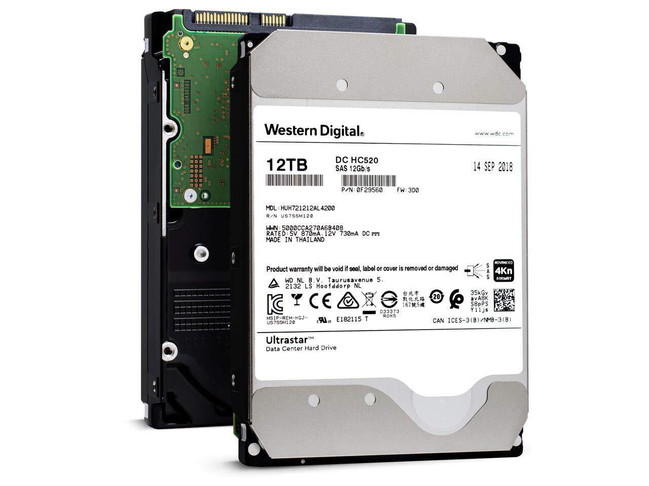 HGST WD Ultrastar DC HC520 HUH721212AL4200 12TB HDD 7200 RPM Model: 0F29560