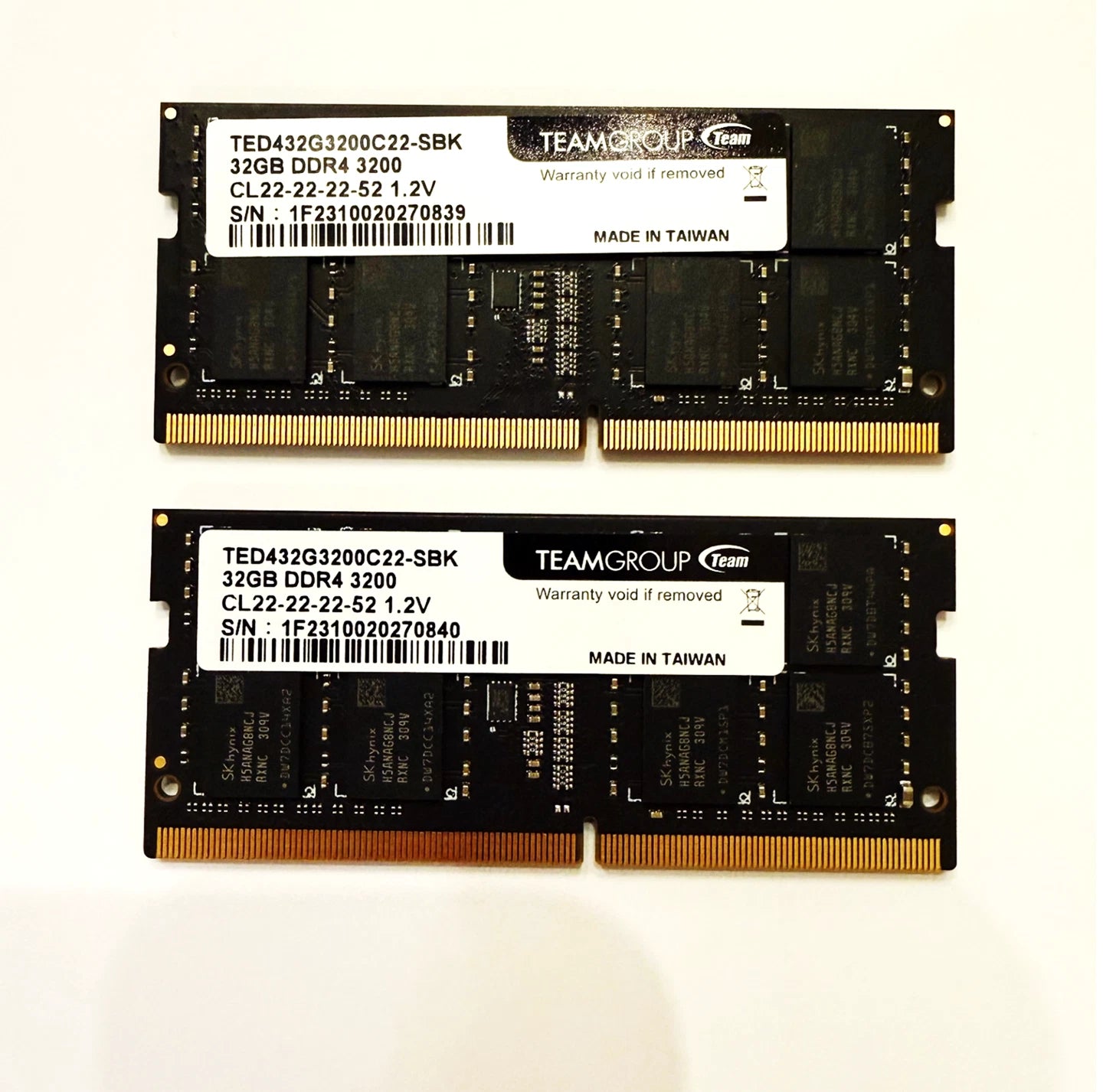 TeamGroup 64GB DDR4 3200 MHz RAM (32x2 SODIMM PC4-25600 260-Pin Memory CL 22