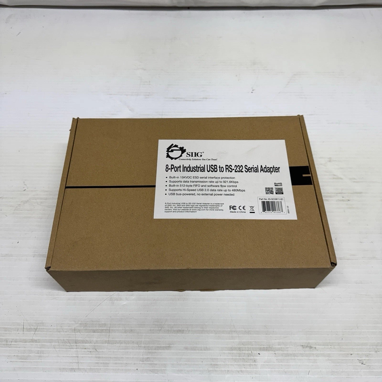 SIIG 8-Port USB to RS-232 Serial Adapter Hub ID-SC0811-S1