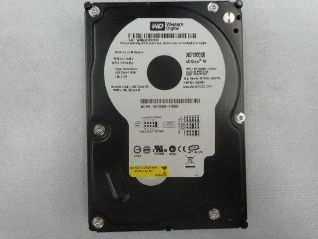 Western Digital 120GB 7200 RPM 8MB Cache IDE Ultra ATA100 / ATA-6 3.5" Hard Drive - WD1200SB
