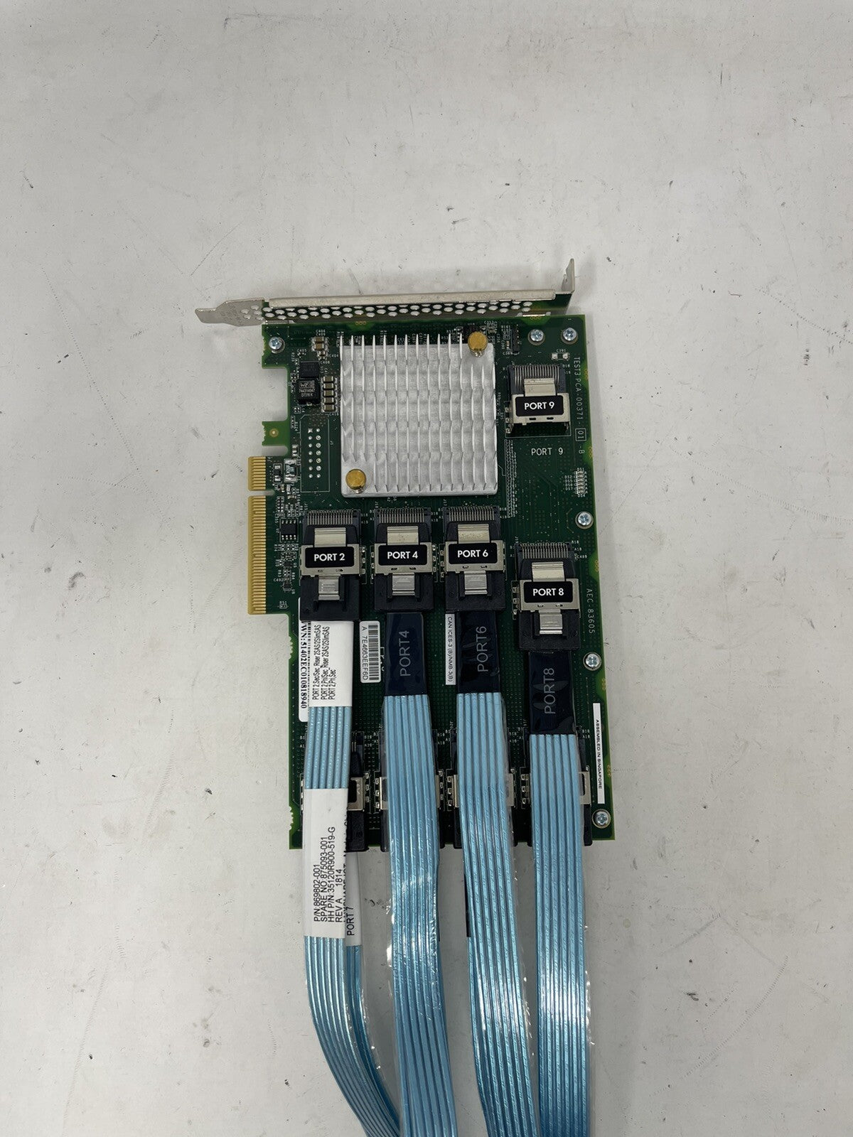 870549-B21 HP DL380 GEN10 12GB SAS EXPANDER CARD with Cables- 876907-001