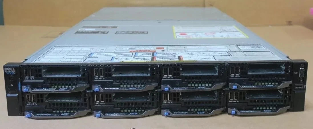 Dell PowerEdge FX2S Switched Chassis + 8x FC430 E5-2630v3 16GB 2Bay Node Servers