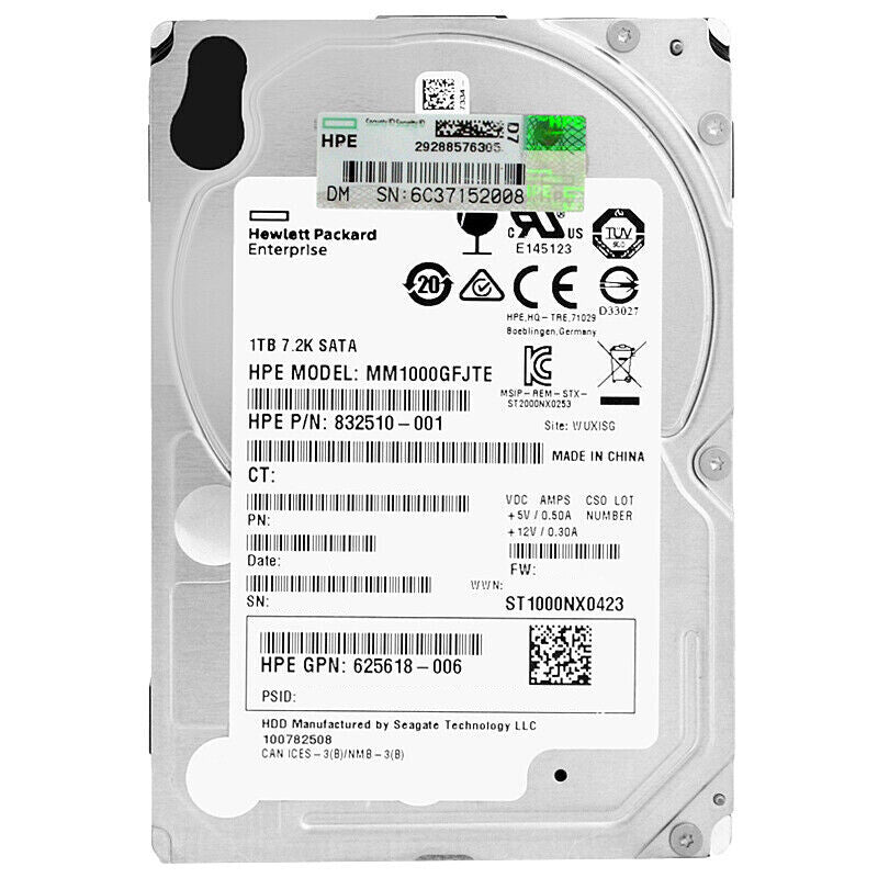 Hard Drive HP MM1000GFJTE 1TB 7200RPM 128MB Cache SATA III 2.5'' 832510-001