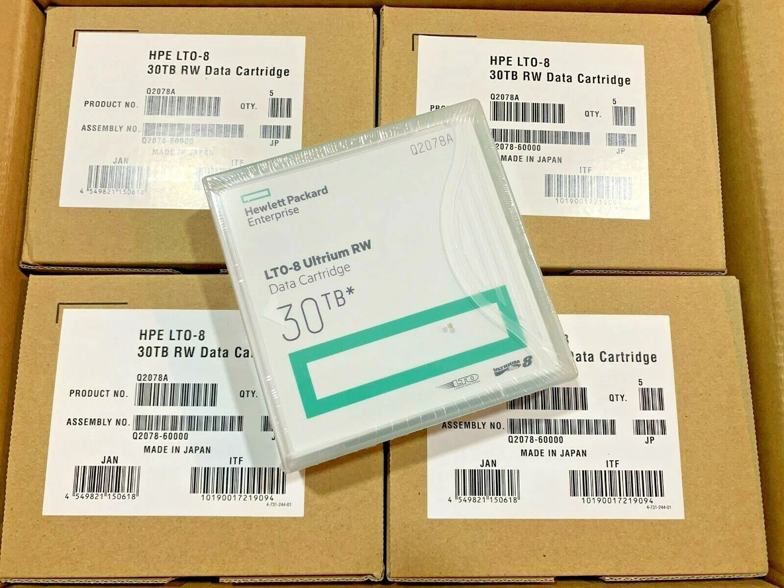 HP/ HPE LTO-8 Tape Cartridge (20 PACK #Q2078A Ultrium 30TB - Brand New