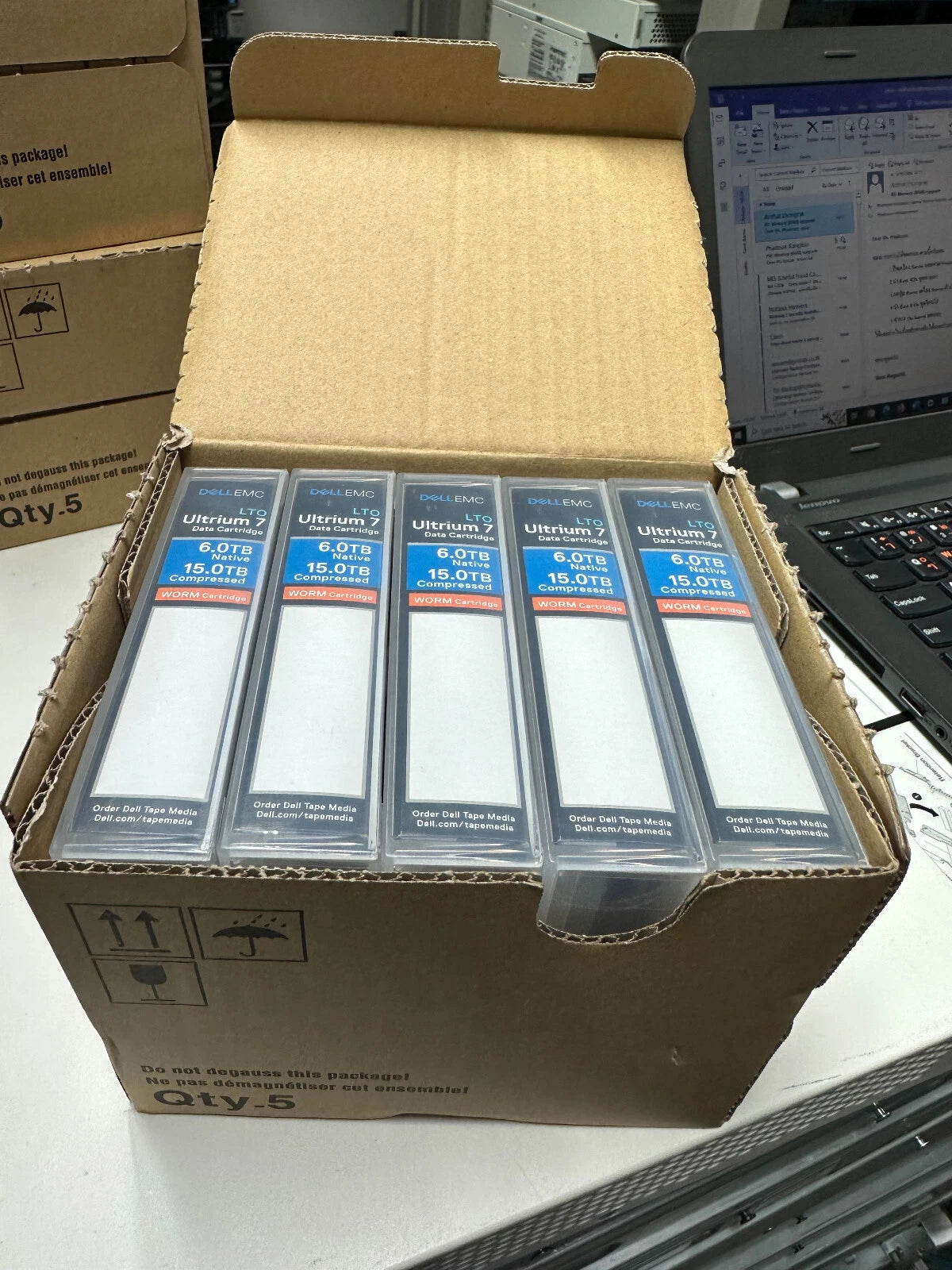 Dell LTO7 Worm Tape Media - 5 Pack