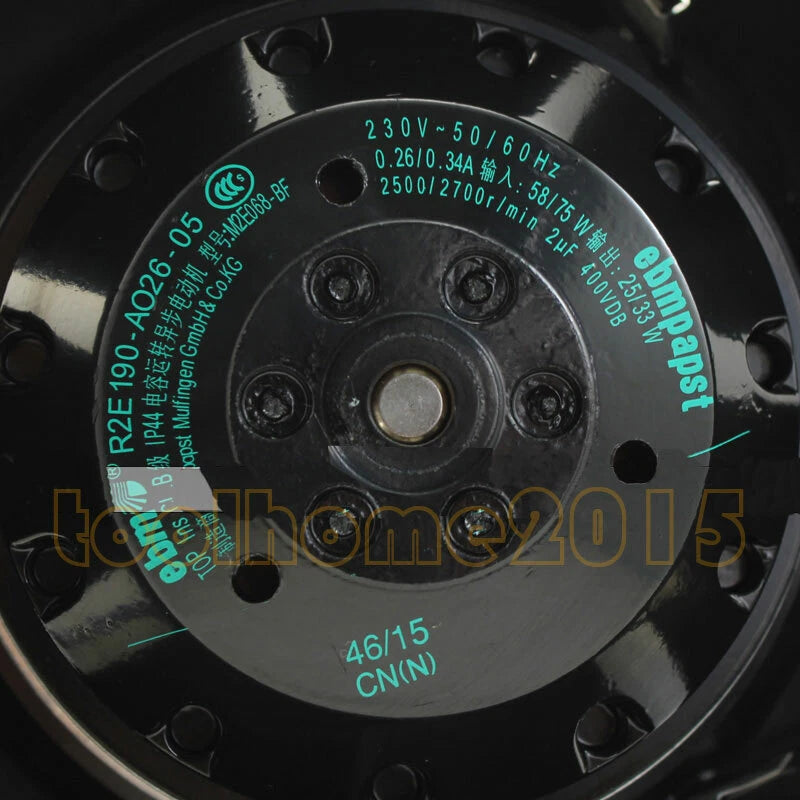 ebm-papst R2E190-AO26-05 Centrifugal Cooling Fan 230V for CNC Automation