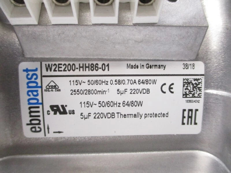 EBMPAPST W2E200-HH86-01 115V 0.58/0.70A NSNP