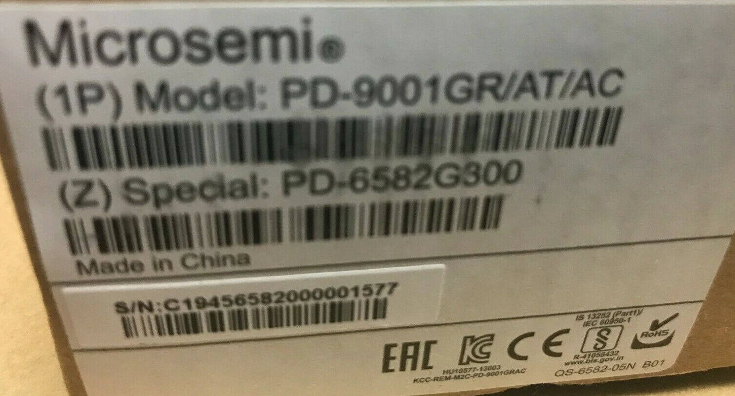 Microsemi PD-9001GR/AT/AC Single-port Gigabit PoE Midspan