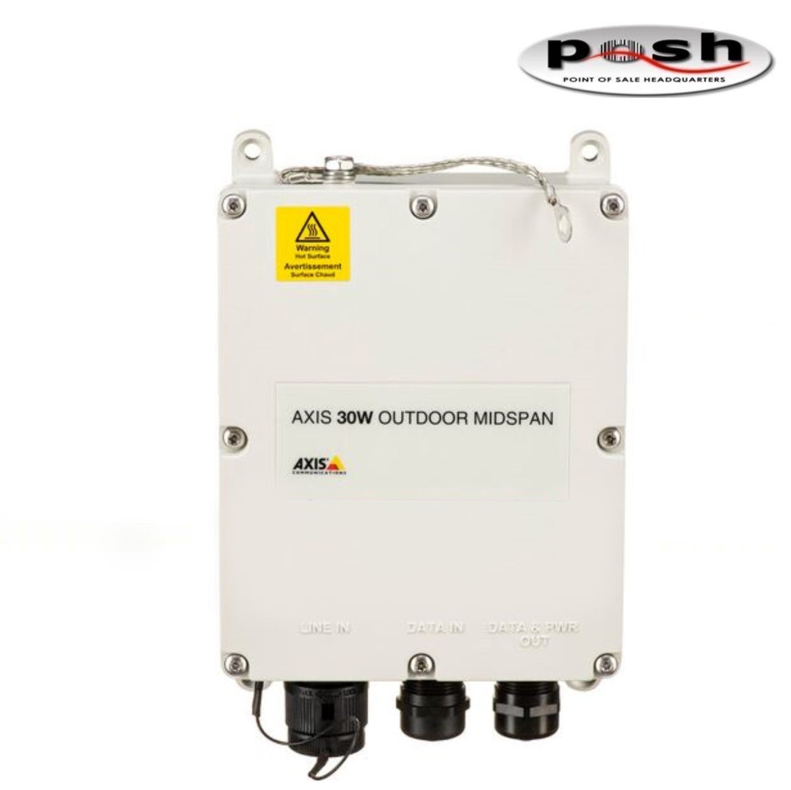 Axis 01944-001 30W Outdoor PoE+ Midspan Injector IP66