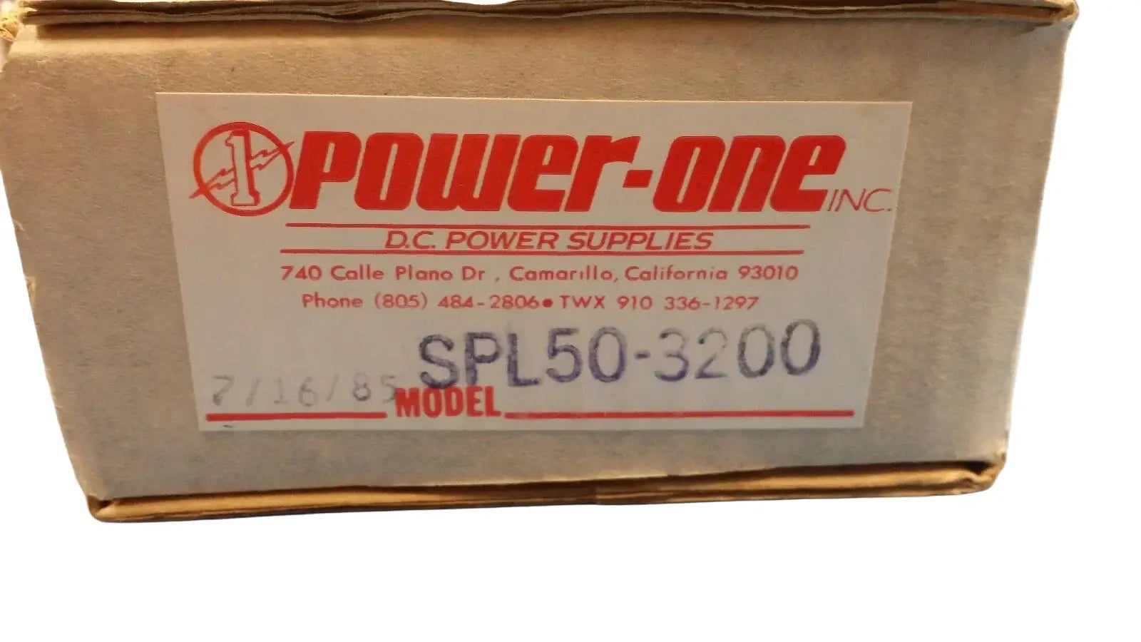 (1 PC SPL50-3200 POWER-ONE Multi Voltage Switching Power Supply, 50W ,5V to 12V