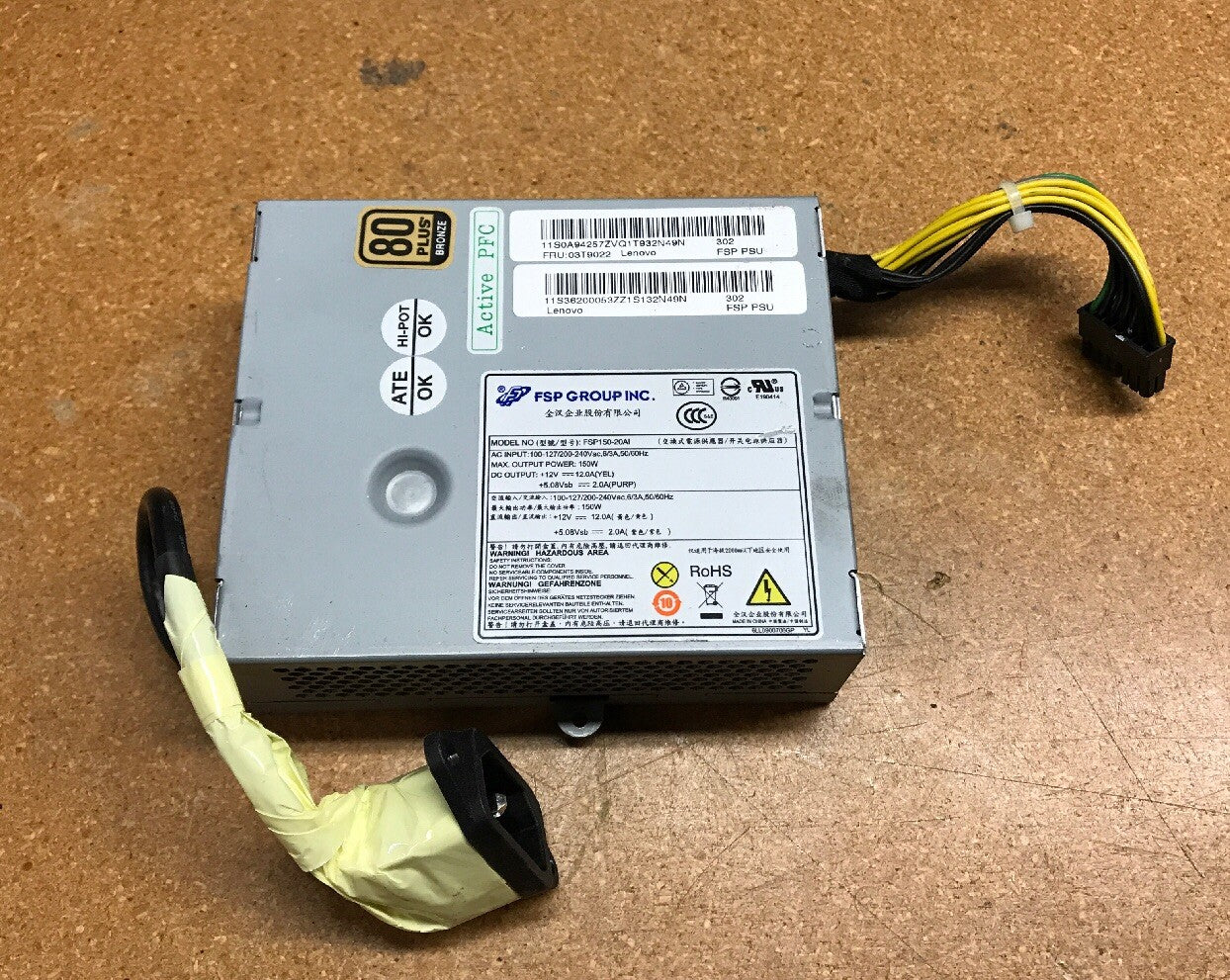 FSP or HUNTKEY HKF1502-3B 03T9022 150W LENOVO THINKCENTRE M71Z POWER SUPPLY