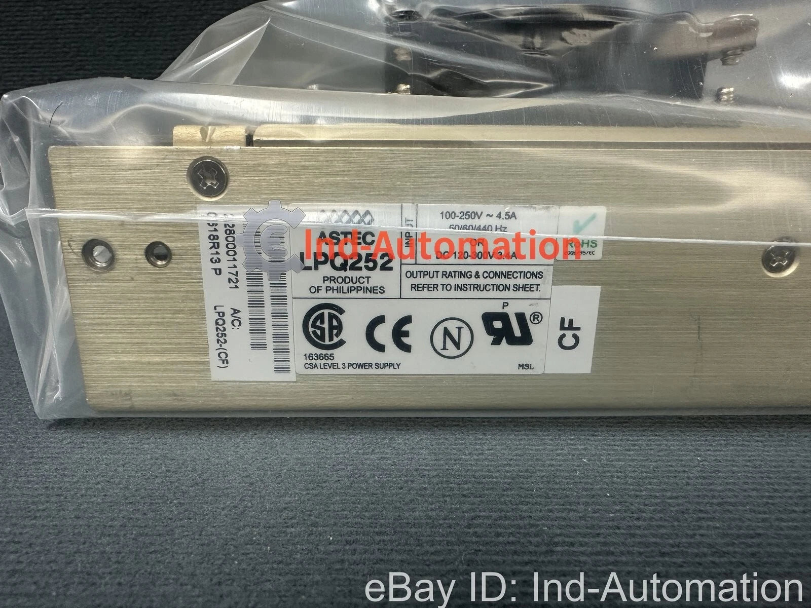 LPQ252-CF 100-250V~4.5A 50/60/440Hz OR DC 120V-300V 3.4A